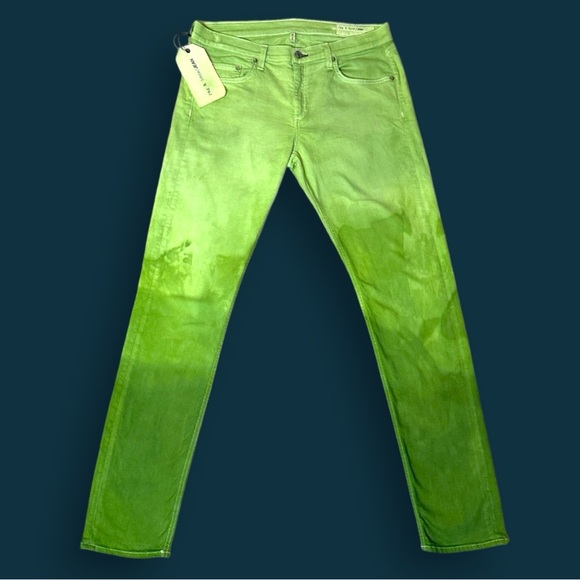 🎉HOST PICK!🎉NWT Originally White Boyfriend Skinny in Ombré Green. Size 30 - Picture 3 of 12